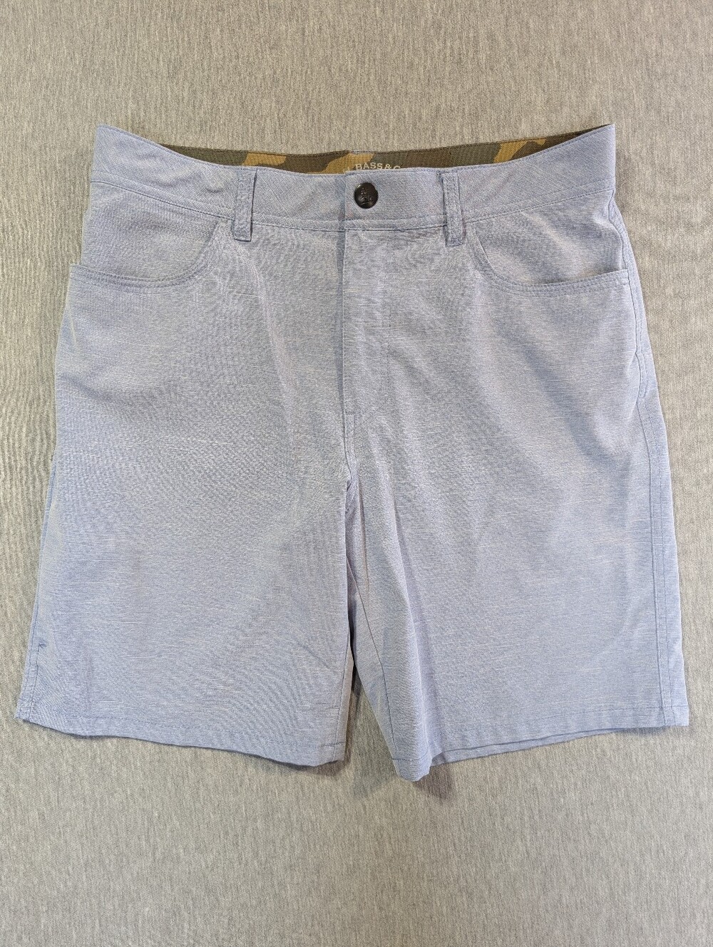 G.H. Bass Golf Shorts Men's 32 Blue Green Camo Waistband Hiking